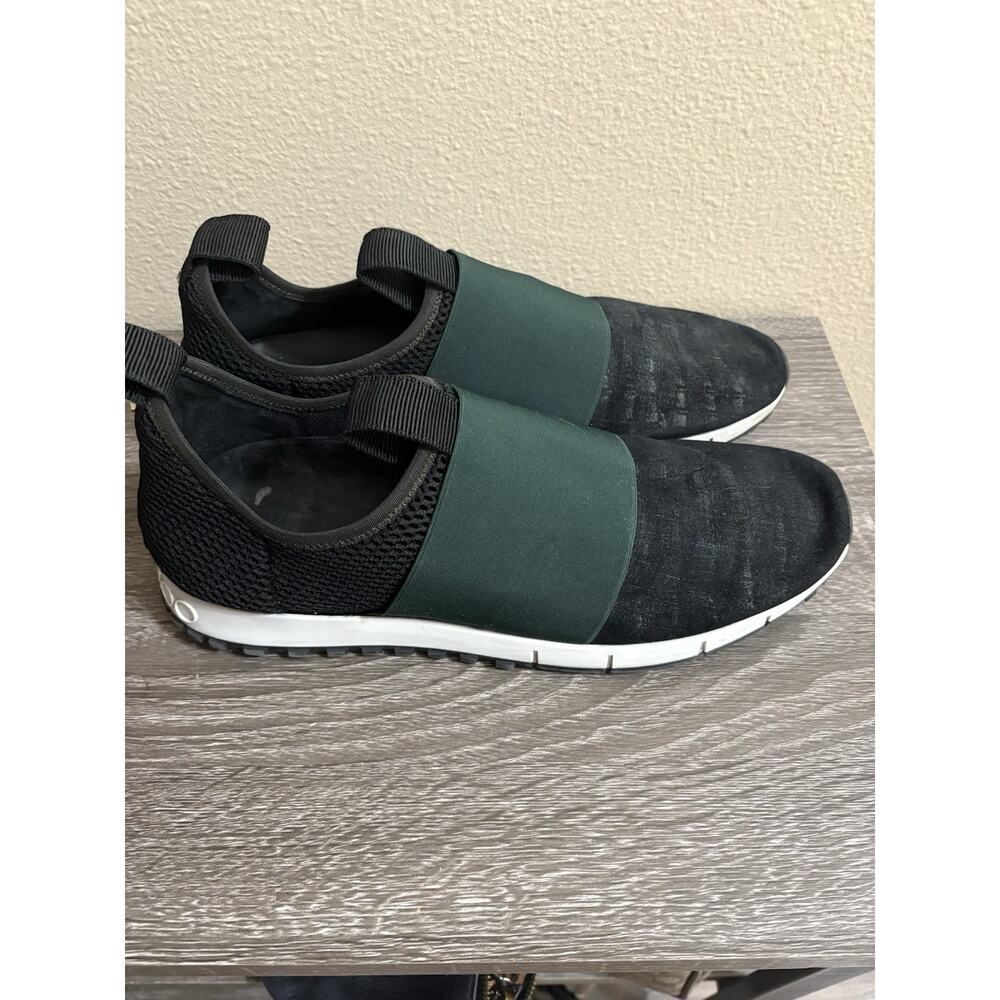 JIMMY CHOO Mens Black Suede Slip On Sneakers Shoes Size 45 / 11.5